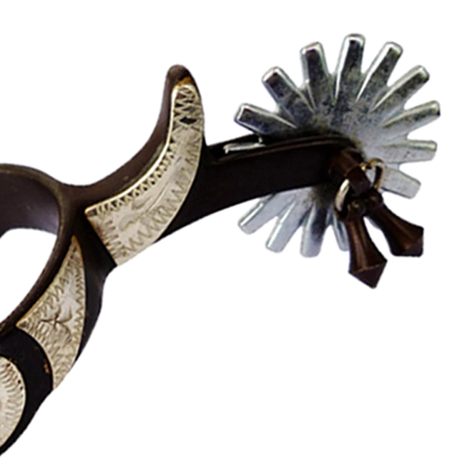Milageto Espuelas, 1 par de espuelas de Vaquero Occidental de Material Acero Inoxidable, espuelas exquisitas, Accesorios de Equipo Ecuestre