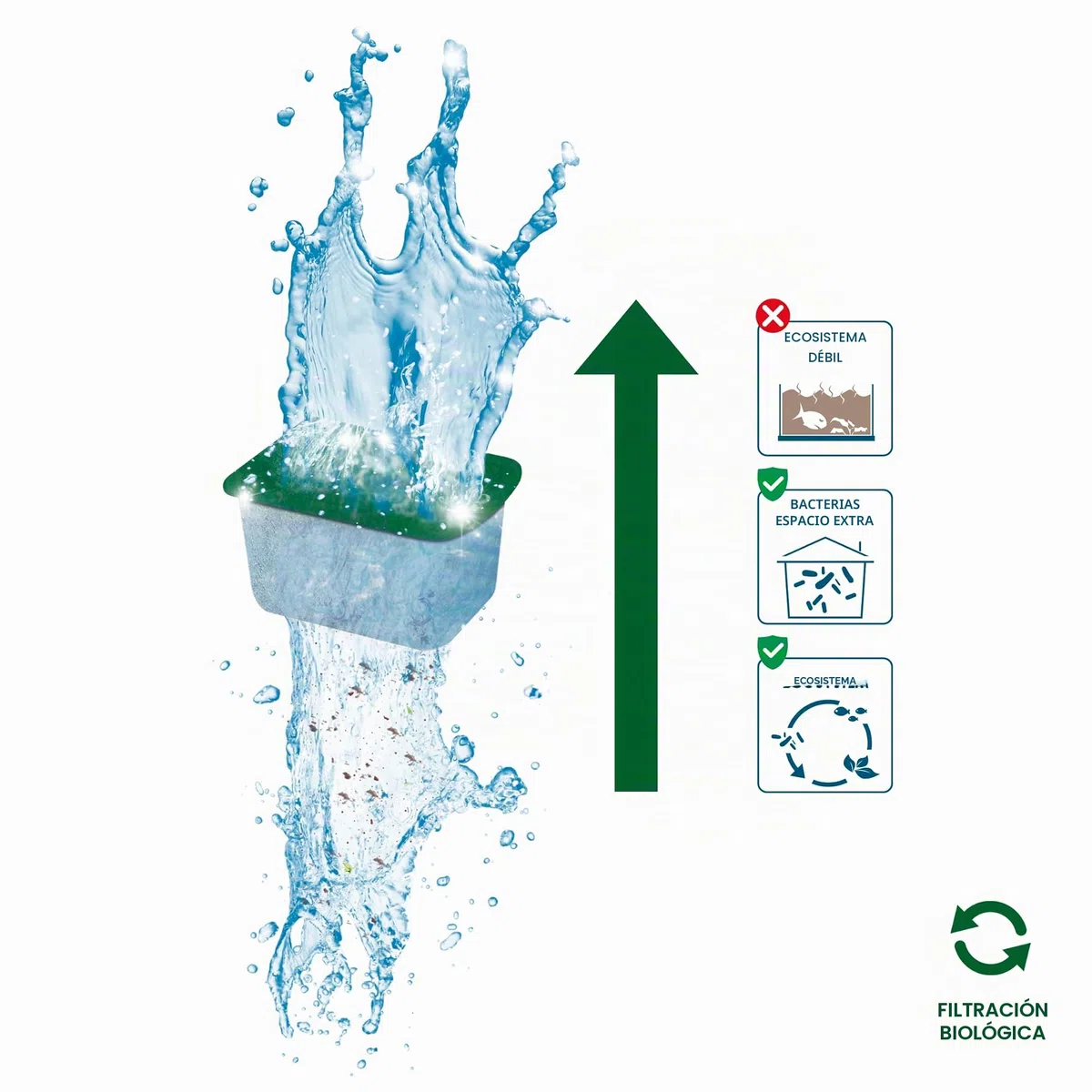 CIANO, Acuario Consumibles - Cartuchos de Filtro de Repuesto para Filtro de Acuario, Paquete de 3 Meses, Talla M, Agua cristalina para Peces, sin impurezas y sin olores, Limpieza eficaz