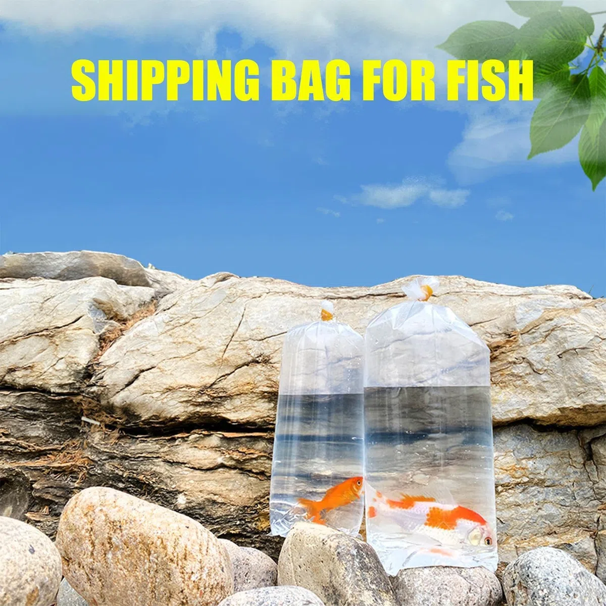 Bolsa transparente para peces, bolsa de transporte de peces, bolsa de transporte de acuario, transporte de peces vivos, bolsas de transporte a prueba de fugas para acuarios vivos, mejores