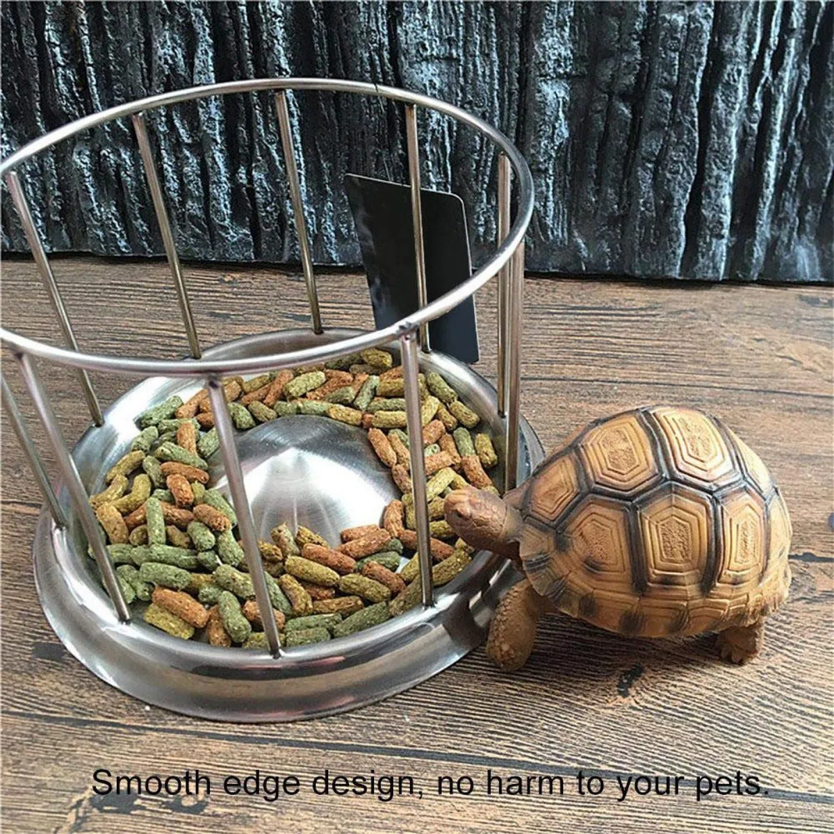 Alimentador de Reptiles para Tortugas, Duradero Plato de Comida y Agua para Reptiles, Cuenco alimentador para Tortugas de Agua(pequeña)