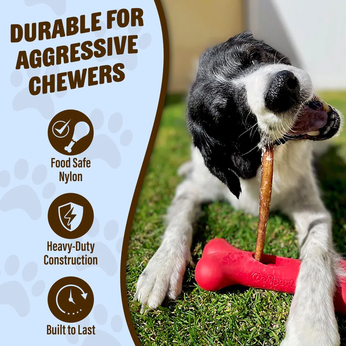 GoSports Chew Champ - Soporte para barritas Bully Stick para Perros, sostiene de Forma Segura Las barritas para Ayudar a prevenir el atragantamiento, tamaño de 15 o 20 cm, Paquete de 1 Unidad