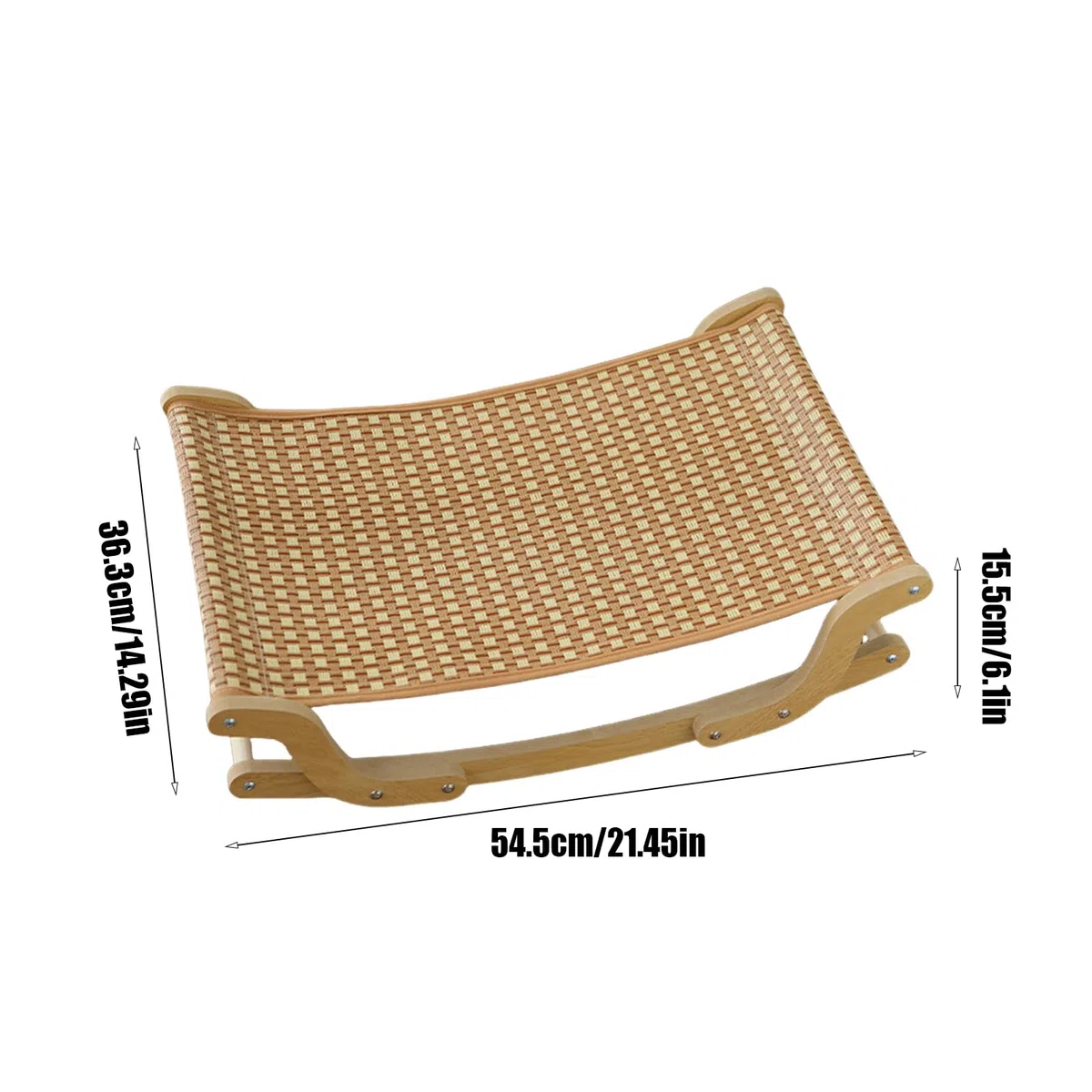 Hamaca para gatos – 54,5 x 36,3 x 15,5 cm, refrescante sofá balancín de sisal para mascotas | sala de estar, balcón, jardín, viajes, ventana de juego, al aire libre, hogar, apartamento, caliente