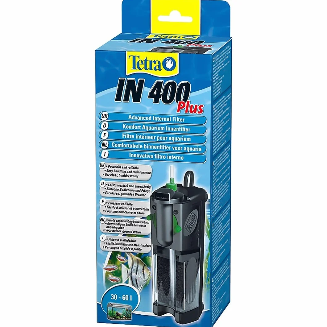 Tetra IN 400 plus Filtro interior - Filtros interiores potentes y confortables para la filtración mecánica, biológica y química