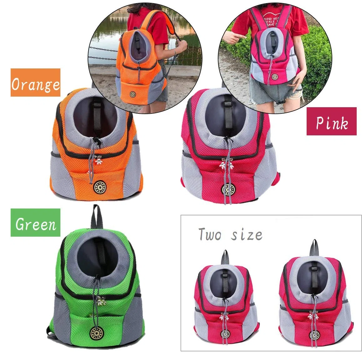 Mochila para Transportar Mascotas para Perros pequeños y Gatos， Bolsa de Viaje para Mascotas con Manos Libres, diseño Transpirable y Parte Inferior Impermeable para Senderismo y Viajes