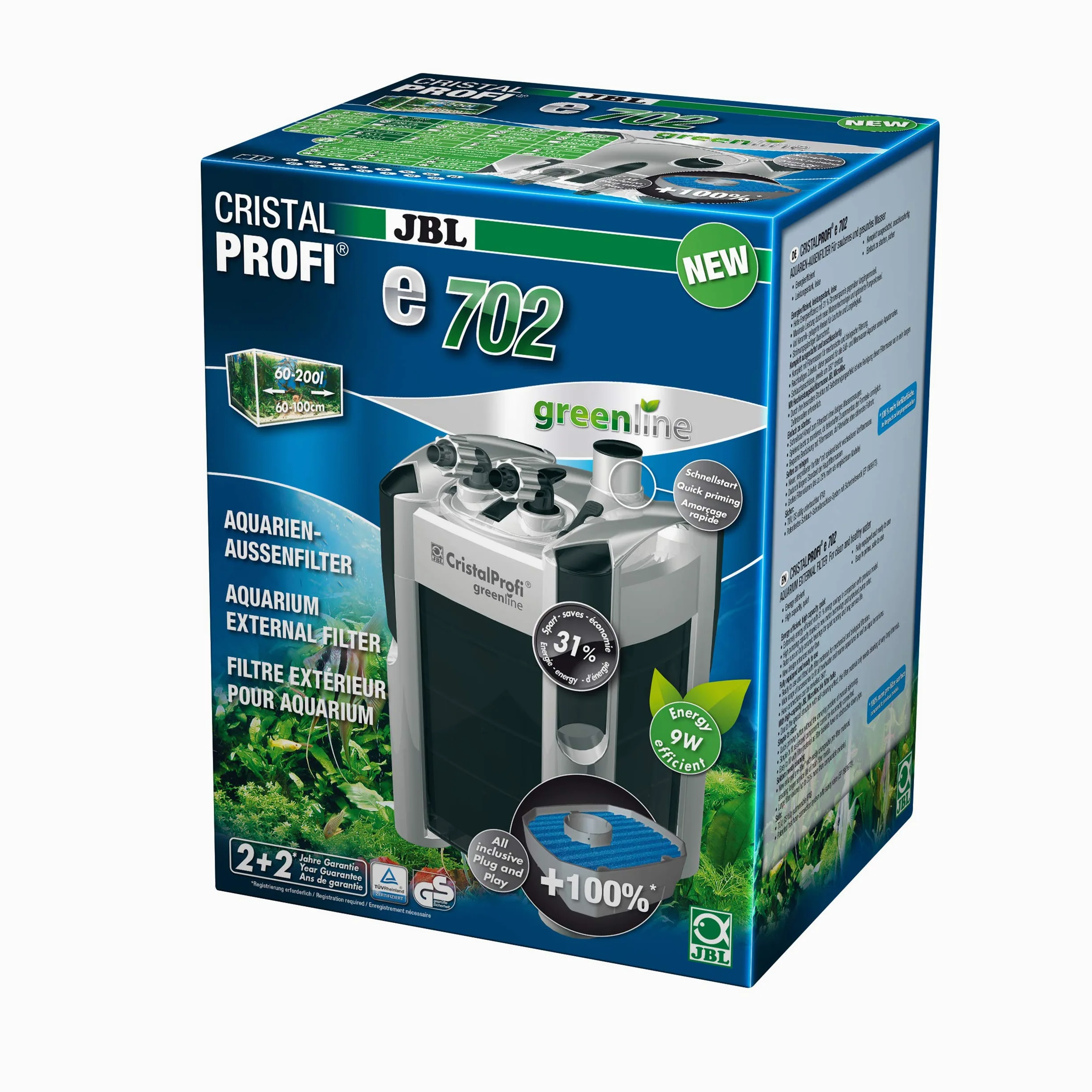 JBL CristalProfi E702 Greenline - filtro externo para acuarios
