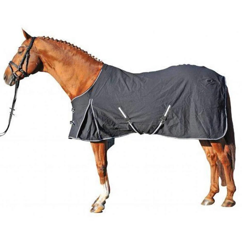 HKM Manta de Caballo para Entretiempo y cuadra Negro 155