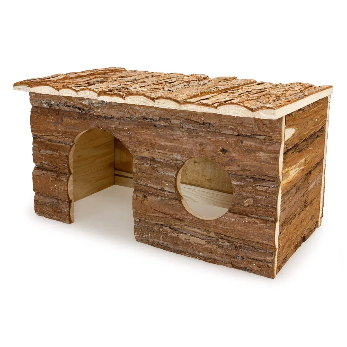 Arquivet Casa para roedores de Madera Grande - Casa de Juego para Hamsters, Ratas, Ardillas - Casita de Madera para roedores pequeños - 40 x 23 x 20 cm
