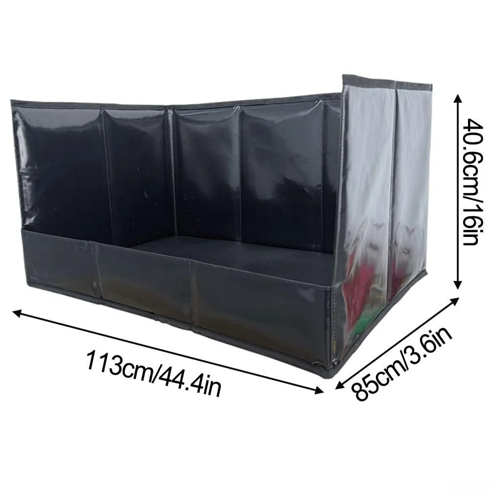 Soporte Plegable Impermeable para Almohadilla para orina de Perro con Paredes Altas, Bandeja para Orinal Interior fácil de Limpiar para Perros pequeños y medianos (Negro XL)