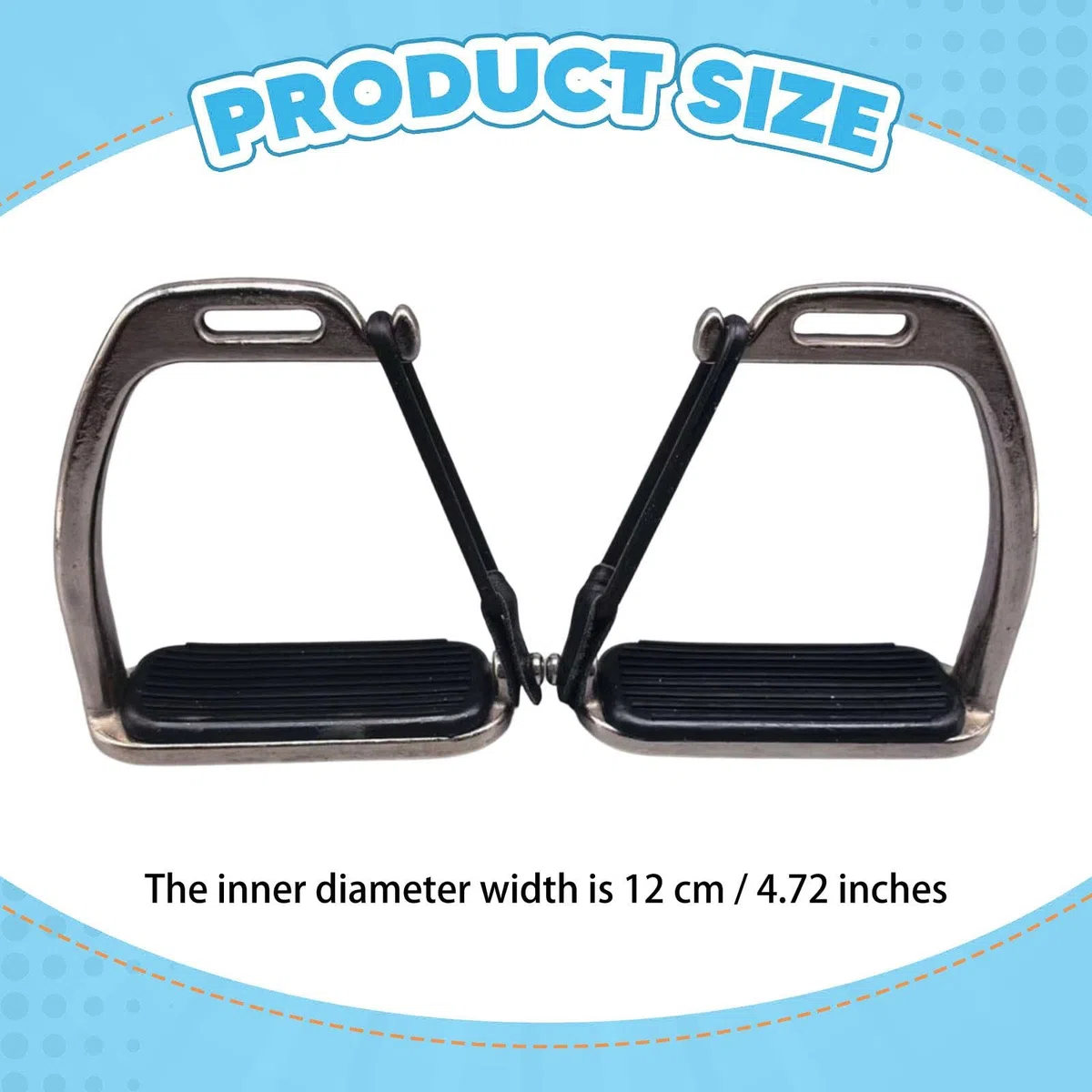Estribos para Caballo con Diseño Ergonómico Herramienta de Montar Resistente Accesorio con Base Antideslizante Equipo Ecuestre Seguro Adecuado para
