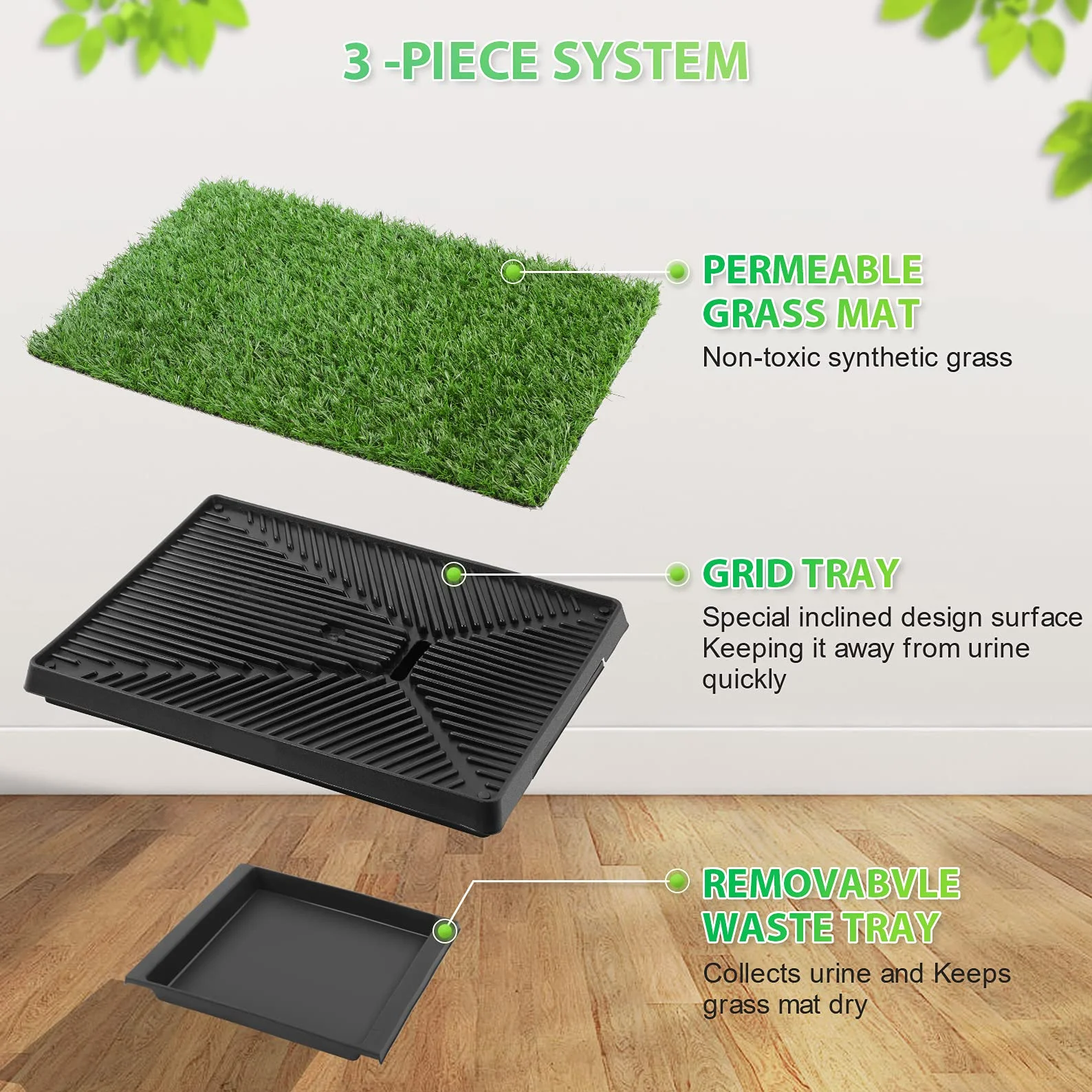 Sailnovo Inodoro para Perros Inodoro para Cachorros con Dobladillo Mejora para Mascotas para Perros pequeños, Grandes y Mayores Inodoro para Animales con césped Artificial Mejore la Calidad