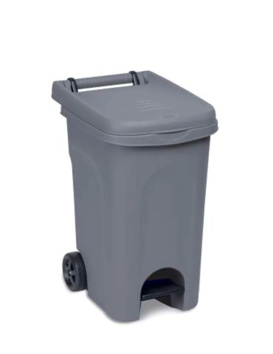 Stefanplast Urban Eco - Patinete para pedal de 60 litros, color gris