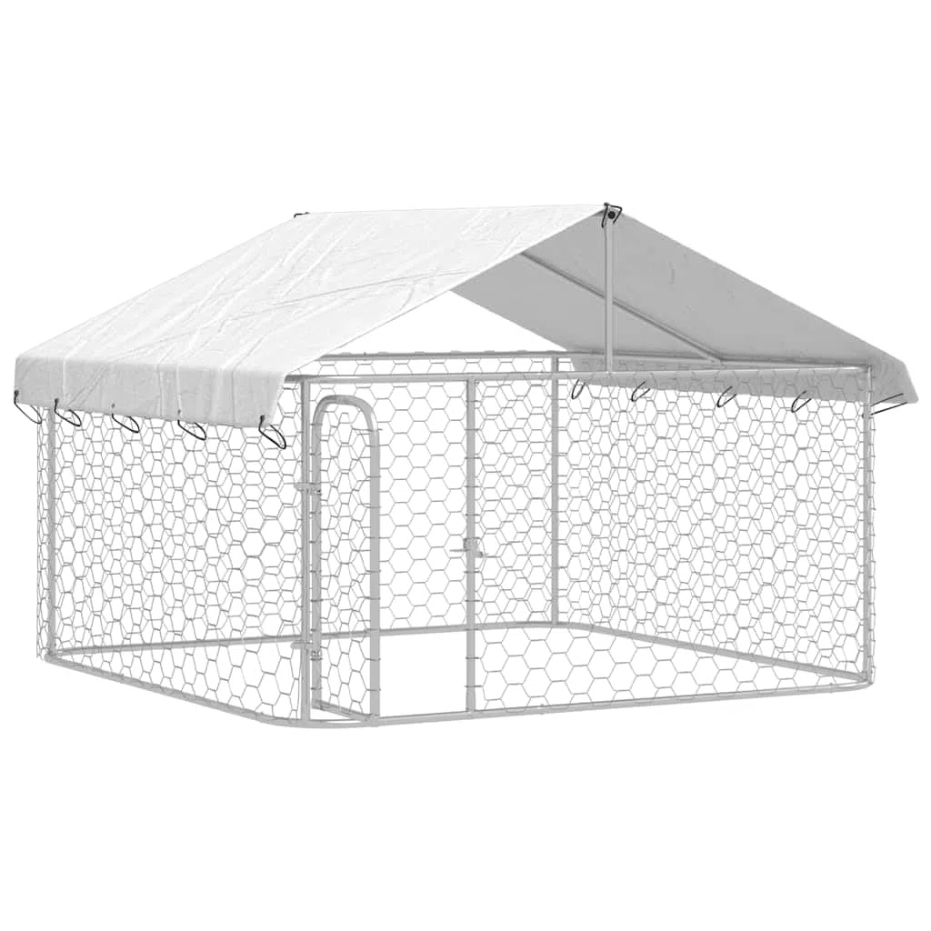 Genérico Perrera de Exterior con tejado 200x200x150 cm,Producto para Mascotas y Animales,Productos para Mascotas,Productos para Perros,Casetas y cercados para perros-171498