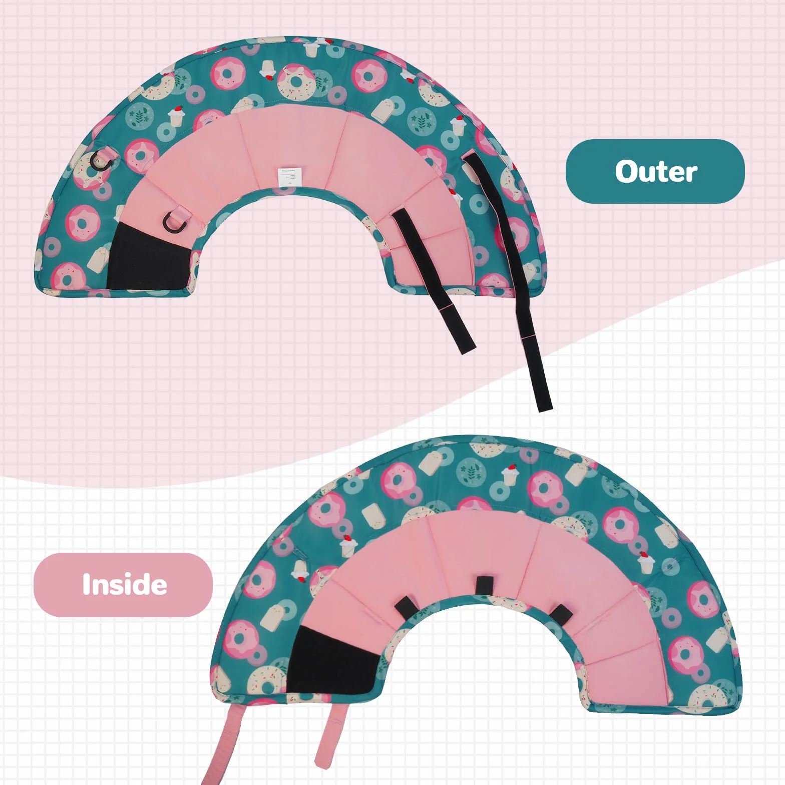Collar Isabelino Perro, Collar Recuperación Campana Perro Suave, Cono Collarin para no Rascarse para Mascotas Recuperación de Cirugía o Heridas (Rosa XL)