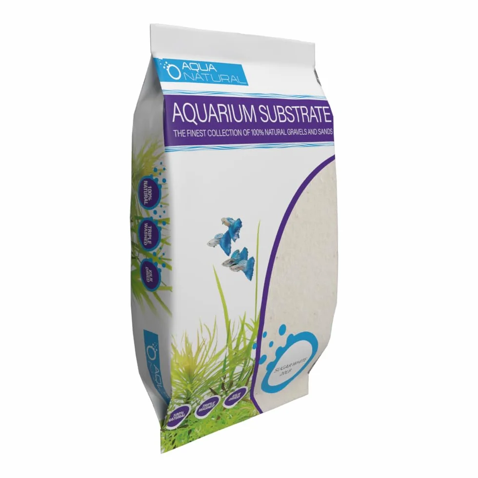 Aqua Natural Sugar - Sustrato de Arena Blanca 4,5 kg para paisajismo acuático, acuarios, viveros y terrarios, Color Negro