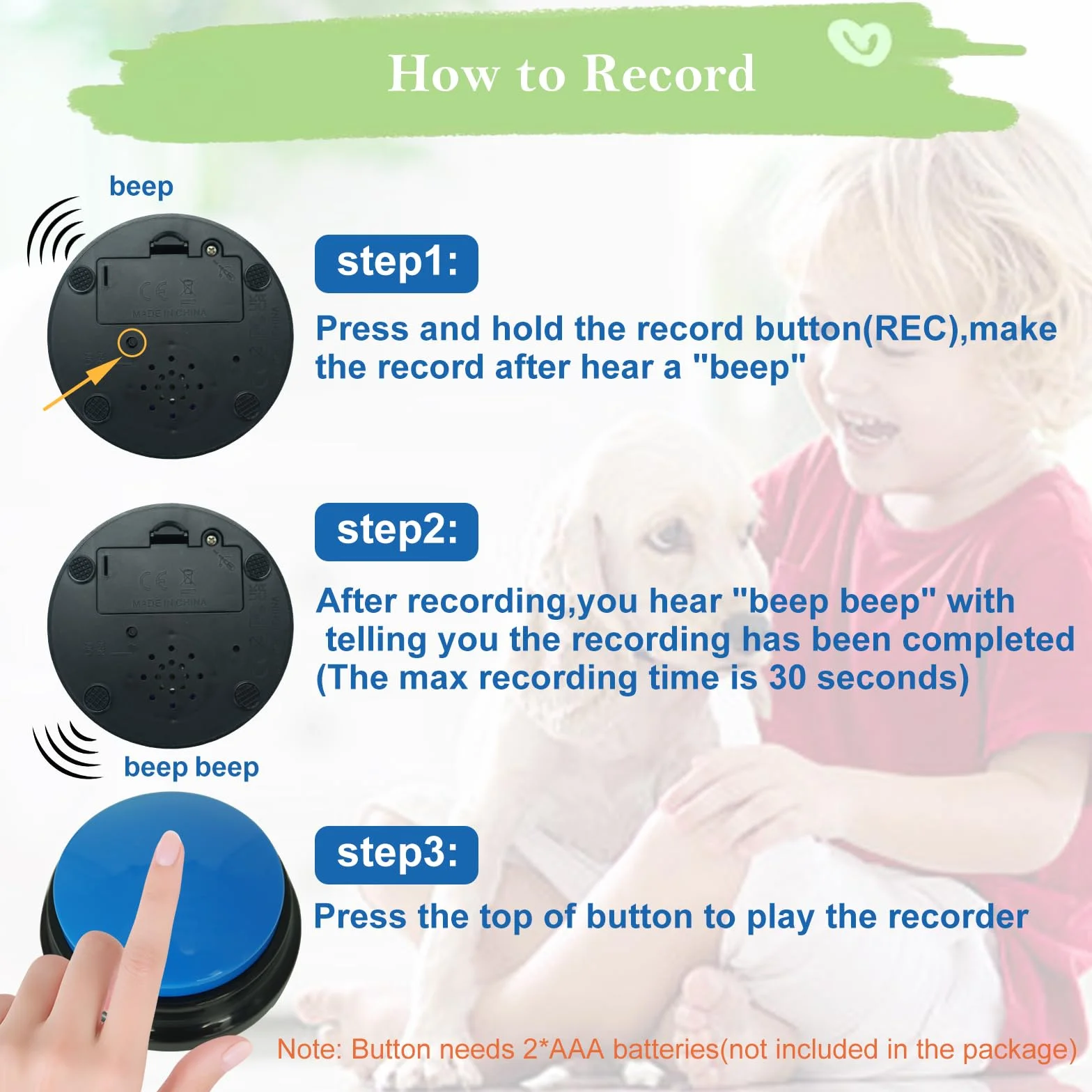Gelabur Juego de 8 botones de comunicación para perros, botones grabables por voz para aula, juego de botones de conversación para entrenamiento de perros, herramientas de botones de conversación