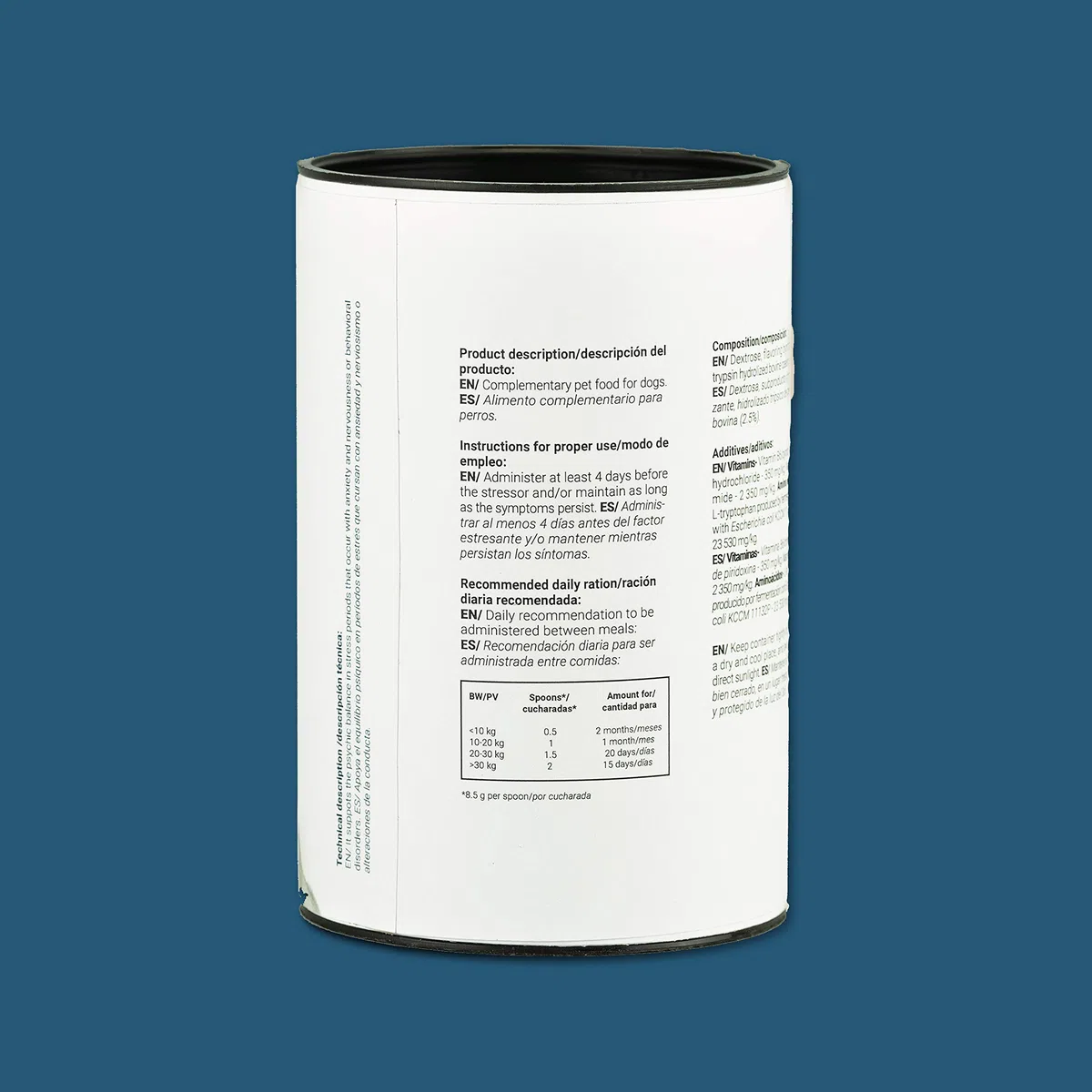 Mindkun - Suplemento Natural en Polvo Calmante para Perros 270 g | Antiestrés, Con Triptófano, Con Vitaminas B, Relajante sin Sedación