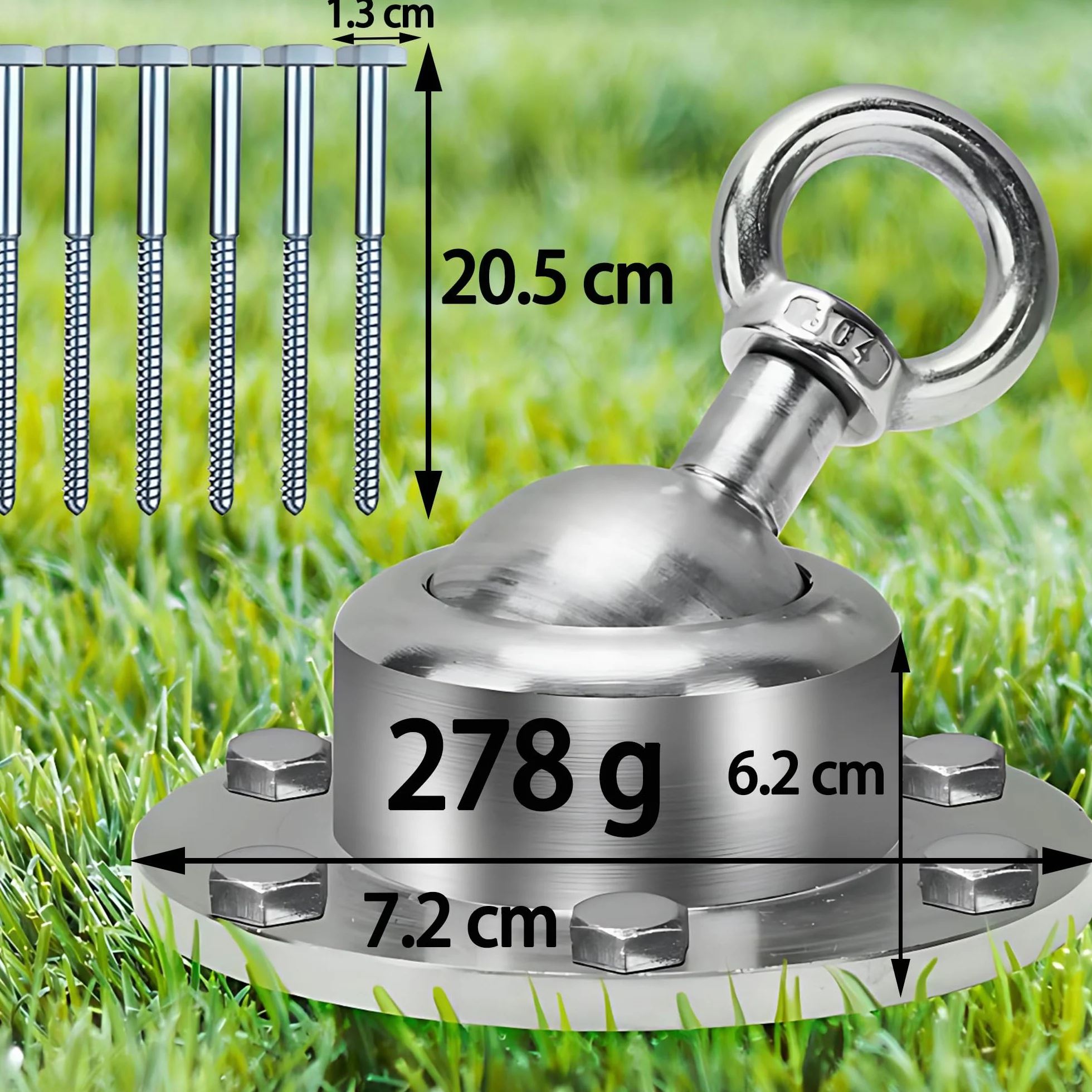 Pila De Perro Giratoria De 360 Grados Al Aire Libre, Perno Antióxido Pesado, Cadena De Anclaje Para Gatos y Perros, Juego De Fijación Clavos De Pila Suelo, Universal En Interiores y Exteriores