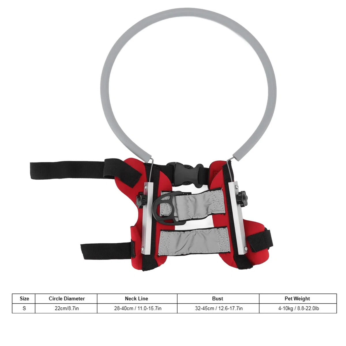Pet Blind Halo Práctica Prevención de Colisiones, Arnés Ligero de Halo Ciego con Efecto Reflectante para Perros Ciegos Gatos, Disponible para Cualquier Cachorro con Discapacidad Visual (S Diámetro