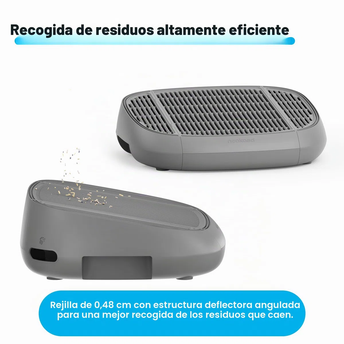 Neakasa Taburete de Pedal para Gatos Con Función de Filtro, Rampa de Arena Fácil de Limpiar, Atrapador M1 Con Parte Superior Abierta, Autolimpiante
