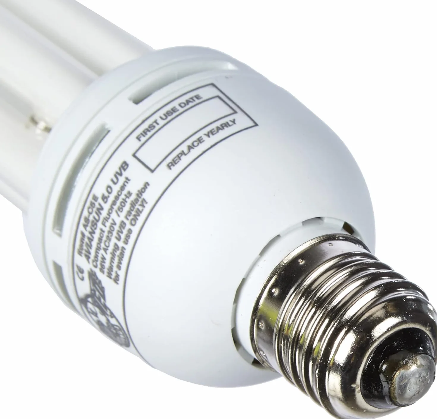 Zoo Med AS-C5E Aviansun 5.0 UVB Bird Aviary Lamp 26 W, Fluorescente Compacta en Cristal de Cuarzo