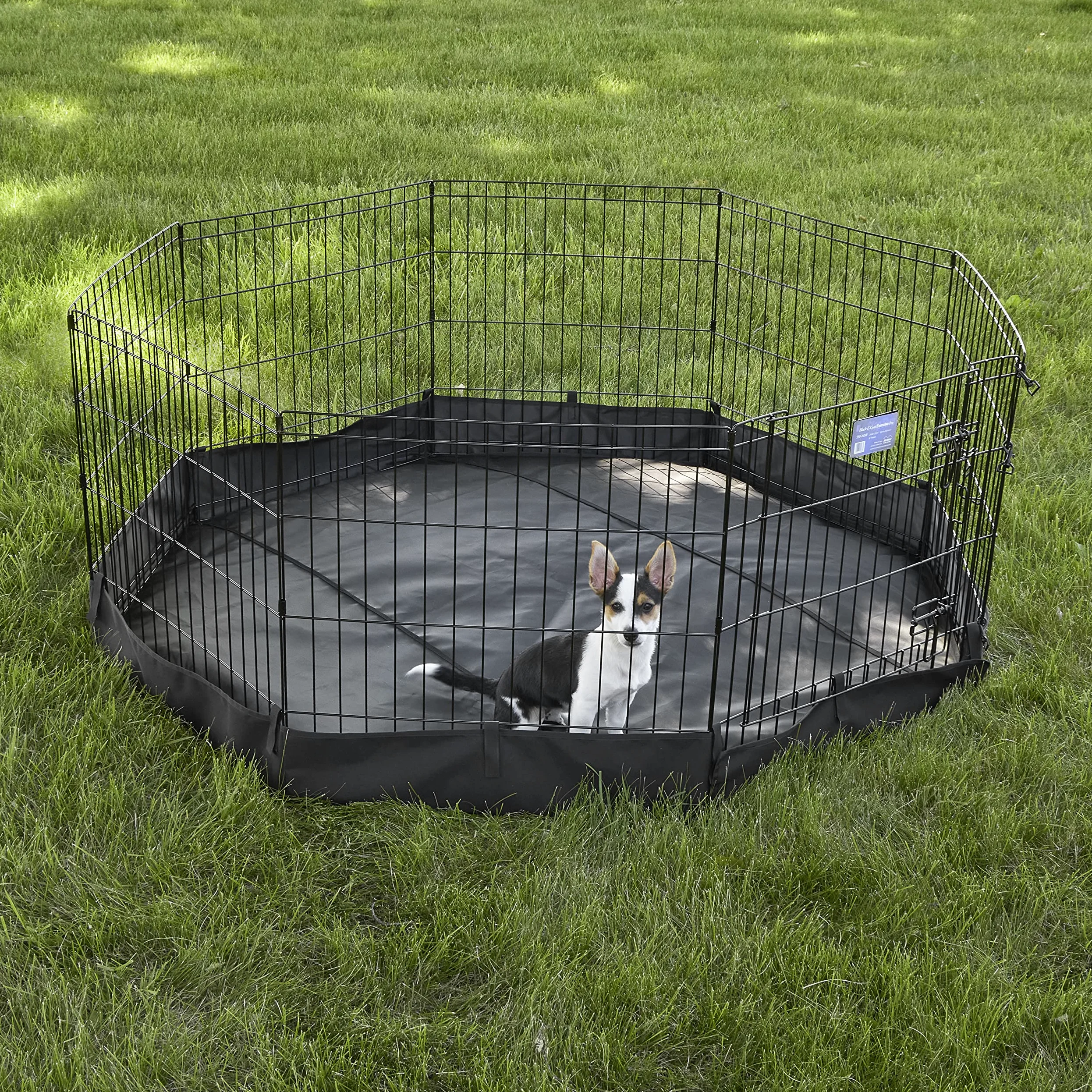 Midwest Homes For Pets Bolígrafo octágono de Ejercicio con Parte Inferior de Malla de Tela