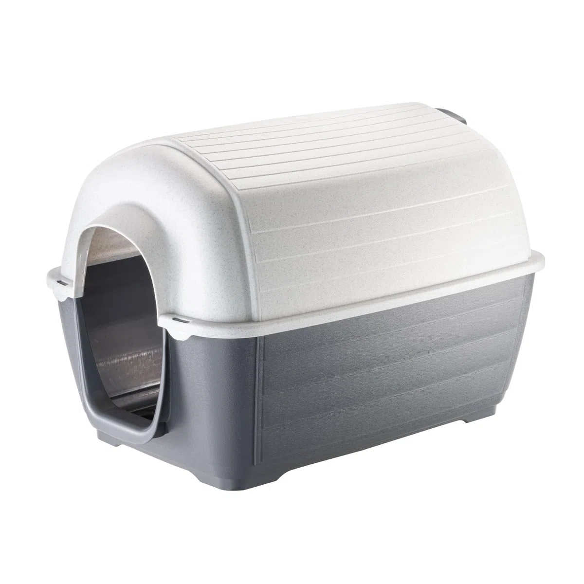 Ferplast Caseta de Exterior para Perros Kenny 01, Resina termoplástica Resistente a los Golpes y a los Rayos UV, Sistema de Drenaje de líquidos, Rejilla de ventilación, 50 x 78 x h 50 cm