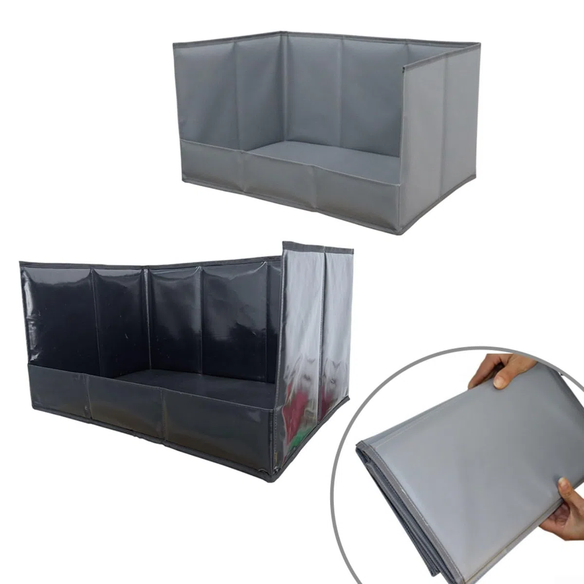 HpLive Inodoro para perros, inodoro plegable para cachorros con paredes altas e inserto impermeable para perros pequeños y medianos de interior, para perros (gris S)
