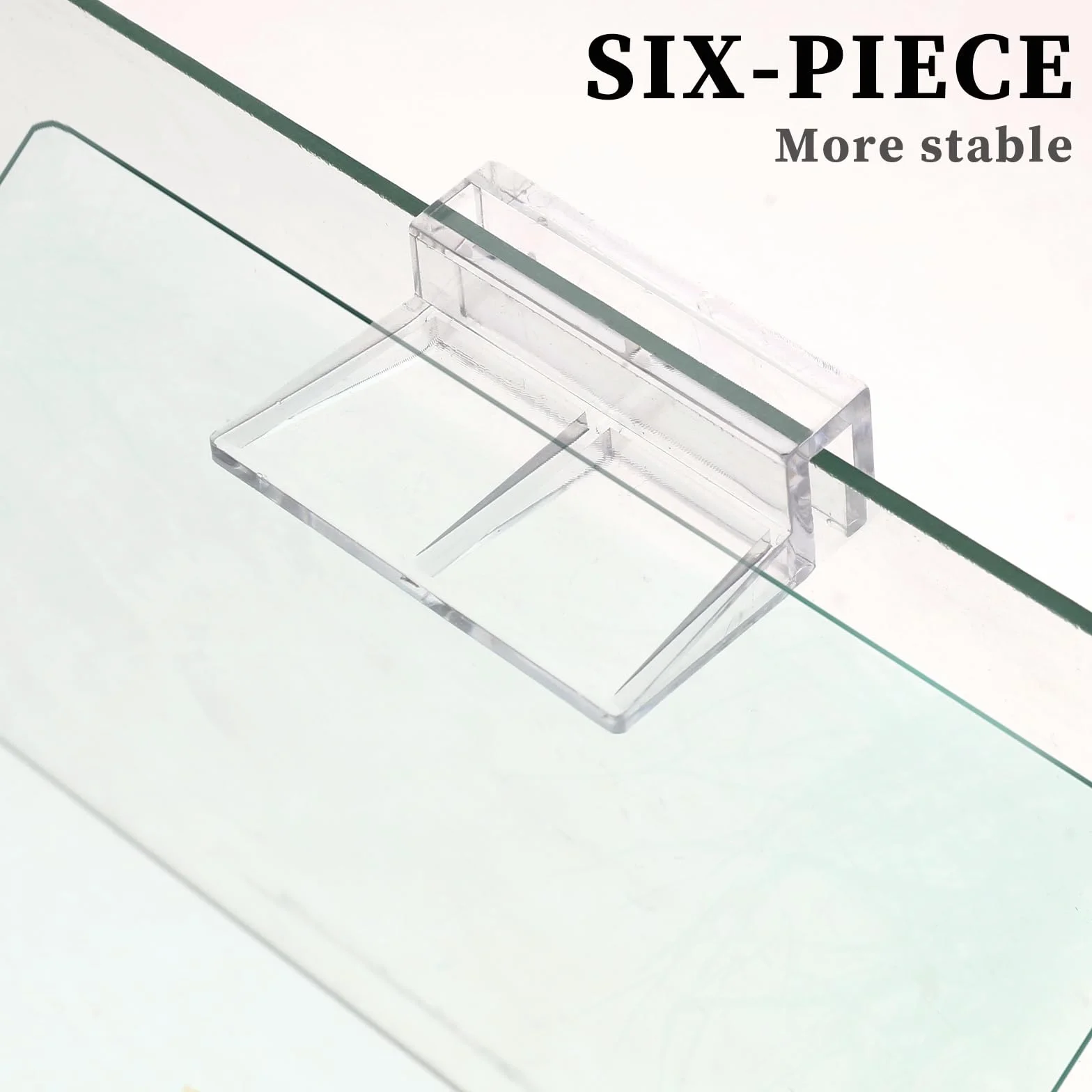 Sliverdew 6 clips para tapa de acuario, 6 mm, acrílico transparente, soporte para tapa de pecera, abrazaderas de soporte para cubierta de acuario sin borde, cubierta de plástico para pecera, campanas