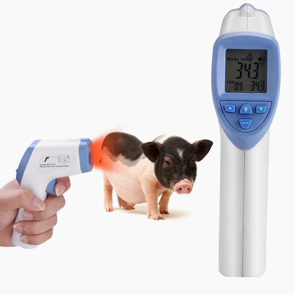 Termómetro Infrarrojo Veterinario de Alta Precisión Termómetro para Animales para Cerdos, Ovejas, Caballos y Perros