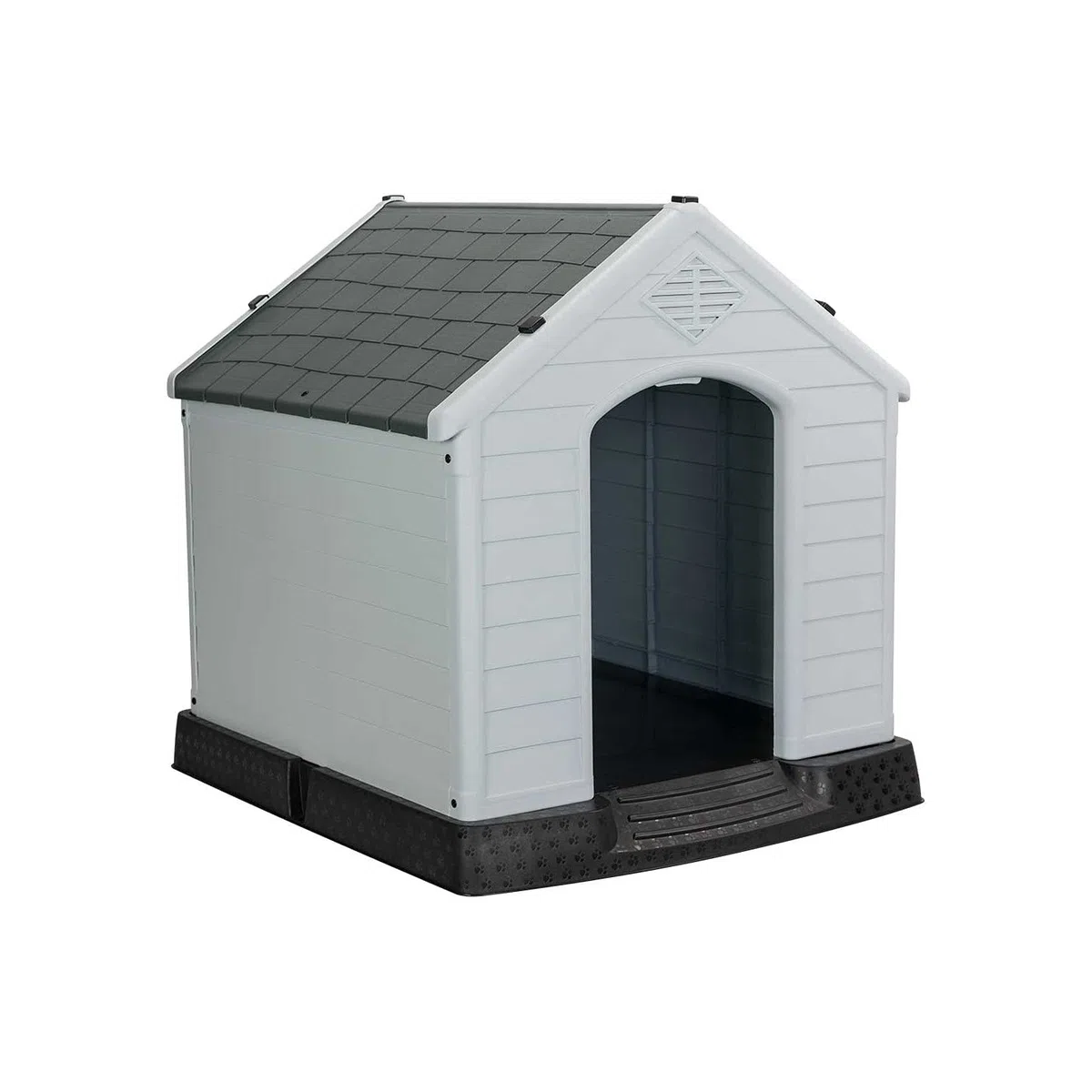 THINIA HOME Caseta para Perros Pequeños Dimensiones 66,5x73,6x71cm | Caseta de Plástico 100% Reciclable y Ecológico | Caseta Mascota Exterior e Interior