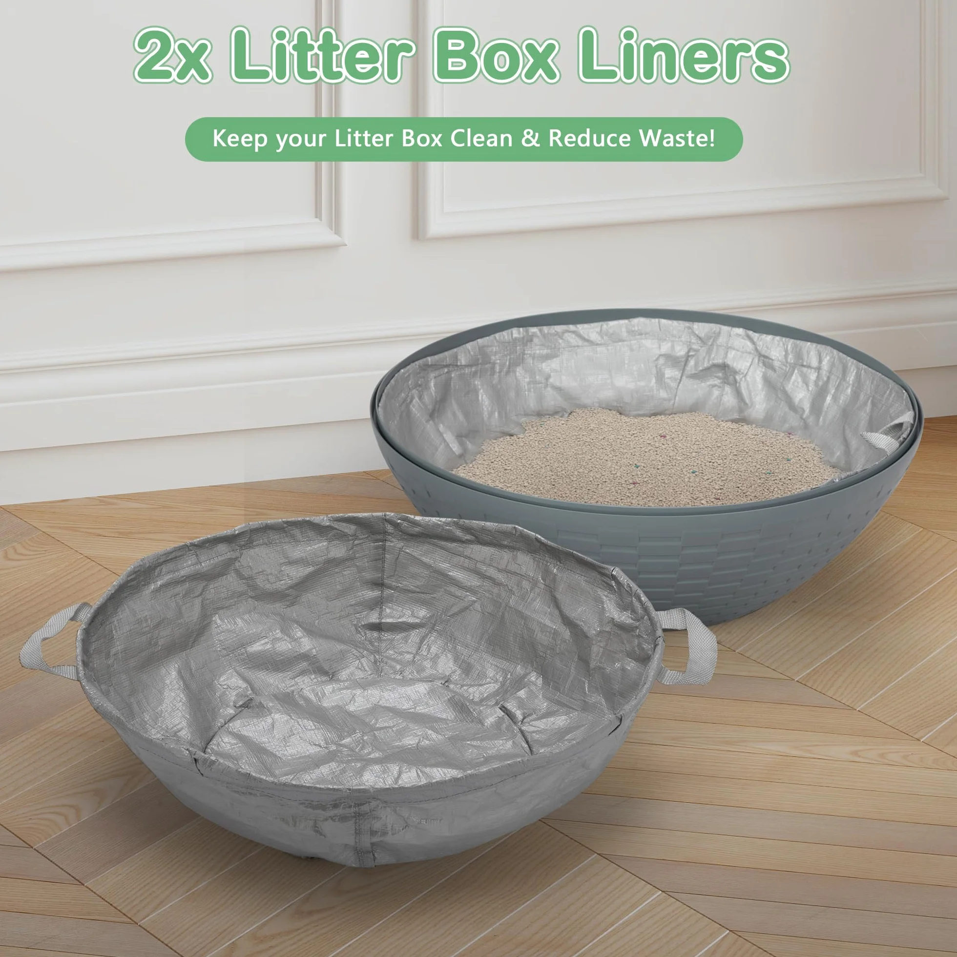 Arenero para gatos como maceta, caja de arena multifuncional con tapa y planta, arenero para gatos oculto, ideal para la mayoría de los gatos, la elección ideal para apartamentos y oficinas (gris)