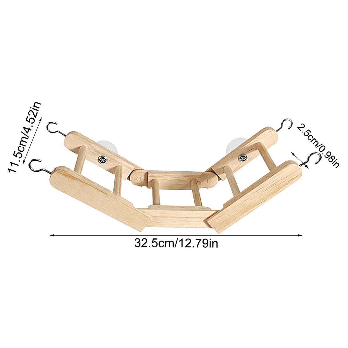 Escaleras para pájaros para loros,Escalera para pájaros para jaula - Escalera de escalada de jaula de madera | Juguetes multiusos para moler picos de pájaros para periquitos, loros, periquitos y colib