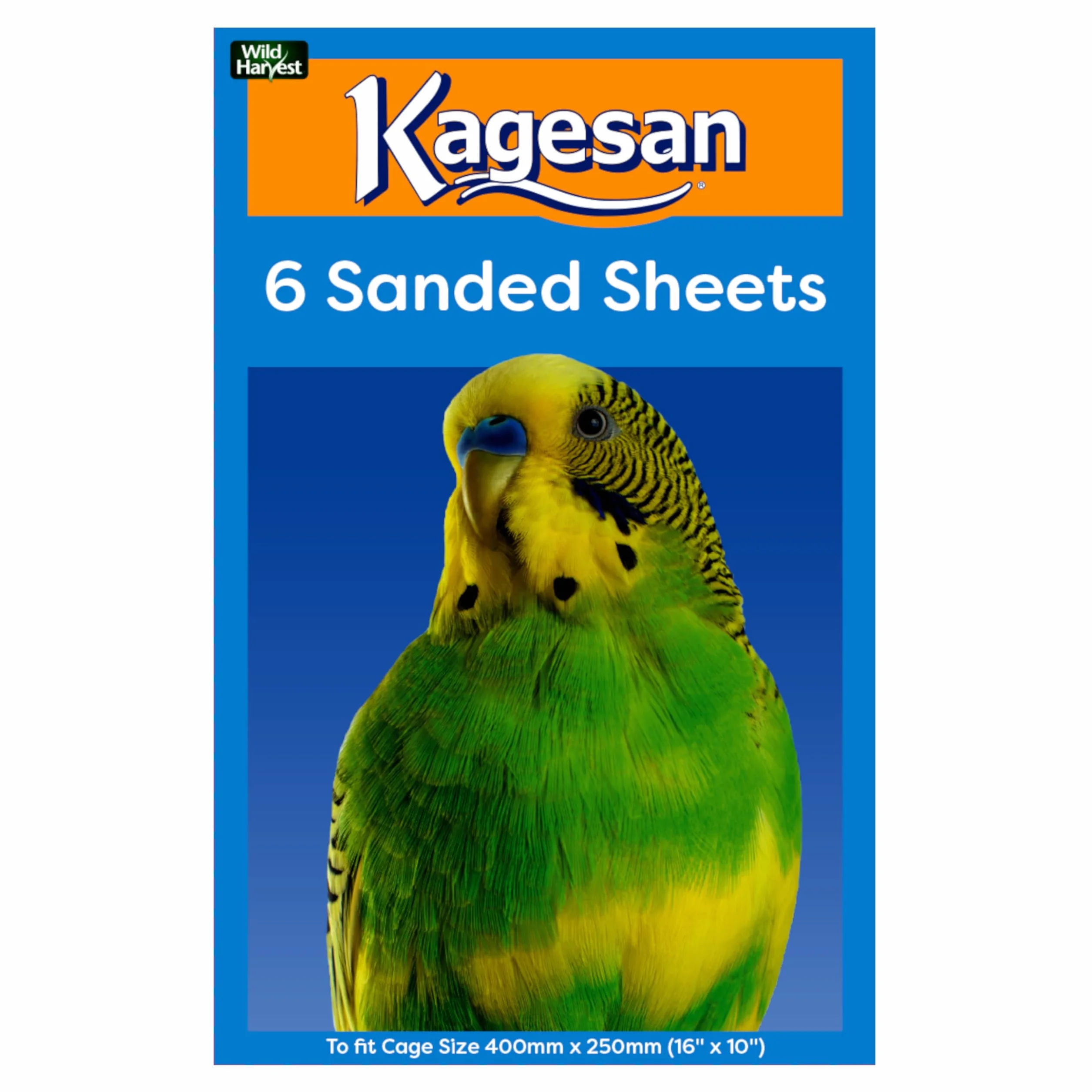 Hojas de Arena para jaulas de pájaros, Medianas (40 x 25 cm), Caja de 72