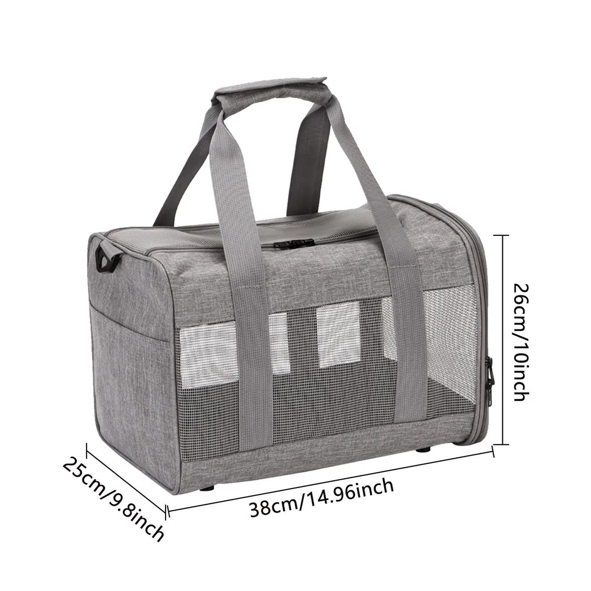 Transportín para perros, portátil con asa y – para cachorros y perros pequeños – Para cachorros y gatos de talla pequeña mediana casa viaje coche camping picnic paseo