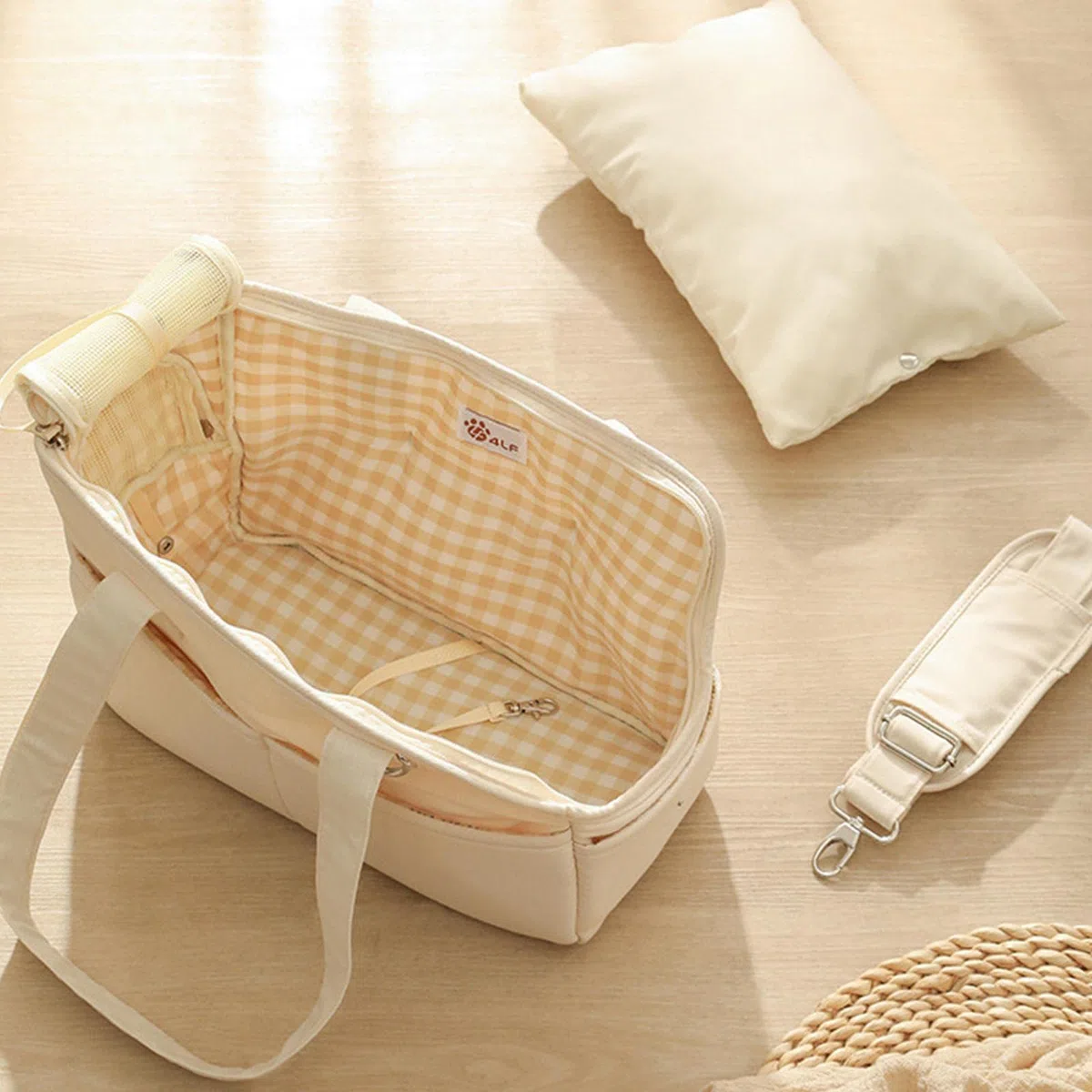 TAYSTE Transportín portátil para Mascotas - Transporte para Mascotas - Bolso del Monedero del Perrito del Bolso del Gato del diseño del Bolsillo Lateral pequeño Que Lleva con la Alla