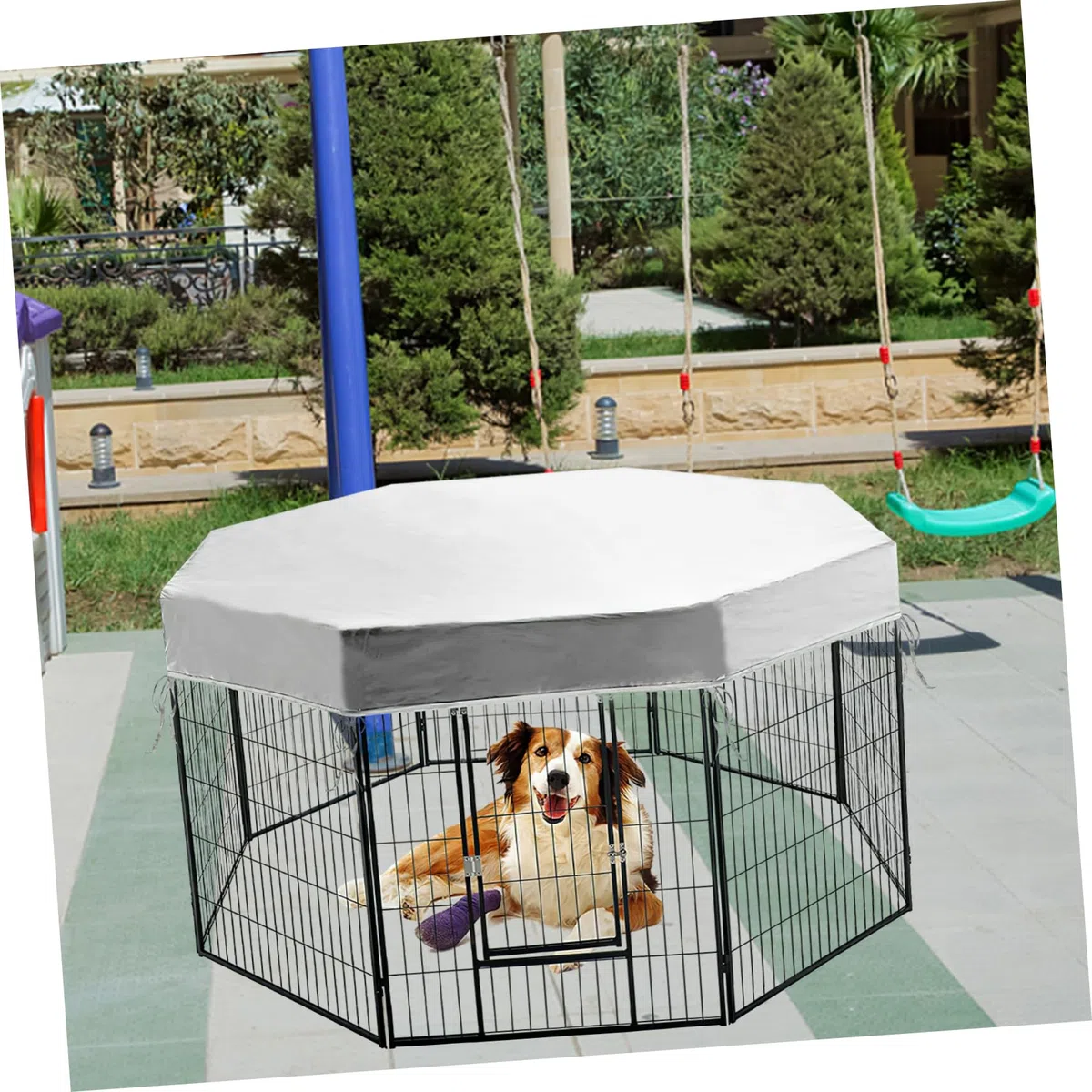 Cubierta para Jaula De Perro Protector Solar para Parque De Mascotas Sombra Interior y Exterior para Camping y Protección De Jaulas De Perro