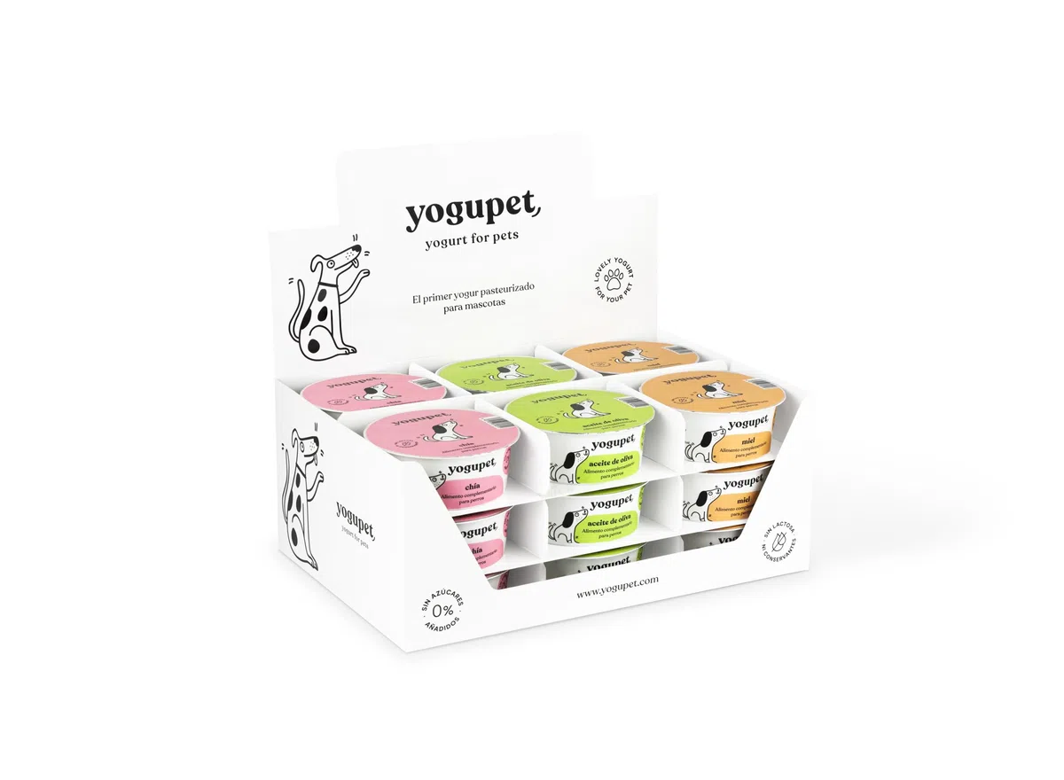 Yogupet Alimento Complementario para Perros Pack 12 x 110 Gr (4 Miel + 4 Chía + 4 Aceite De Oliva)