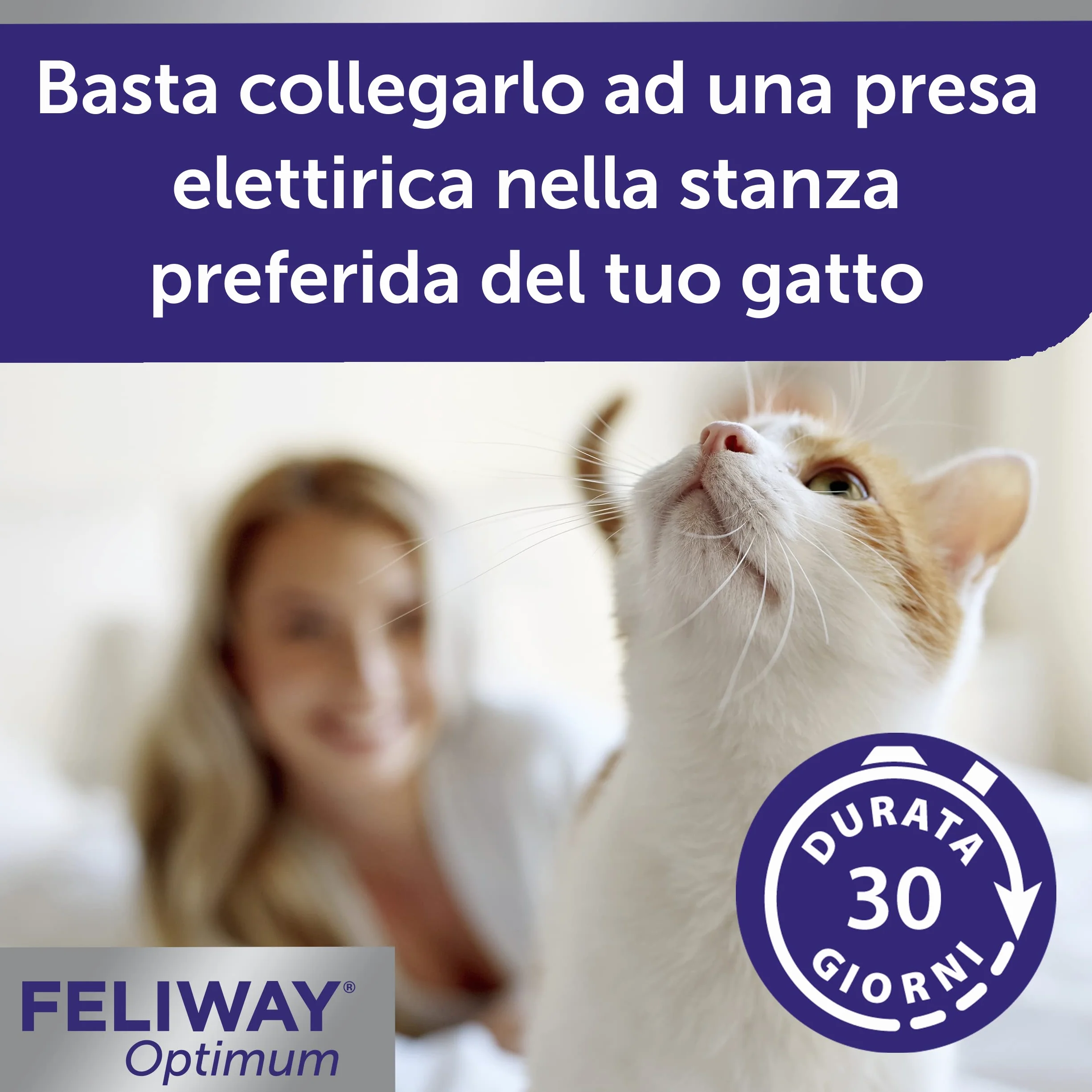 FELIWAY Optimum Starter Kit Difusor de Feromonas Calmantes para Gatos 30 Días 48ml - Ayuda a Resolver Todos los Signos comunes de estrés en Gatos y Gatitos Recomendado por Veterinarios