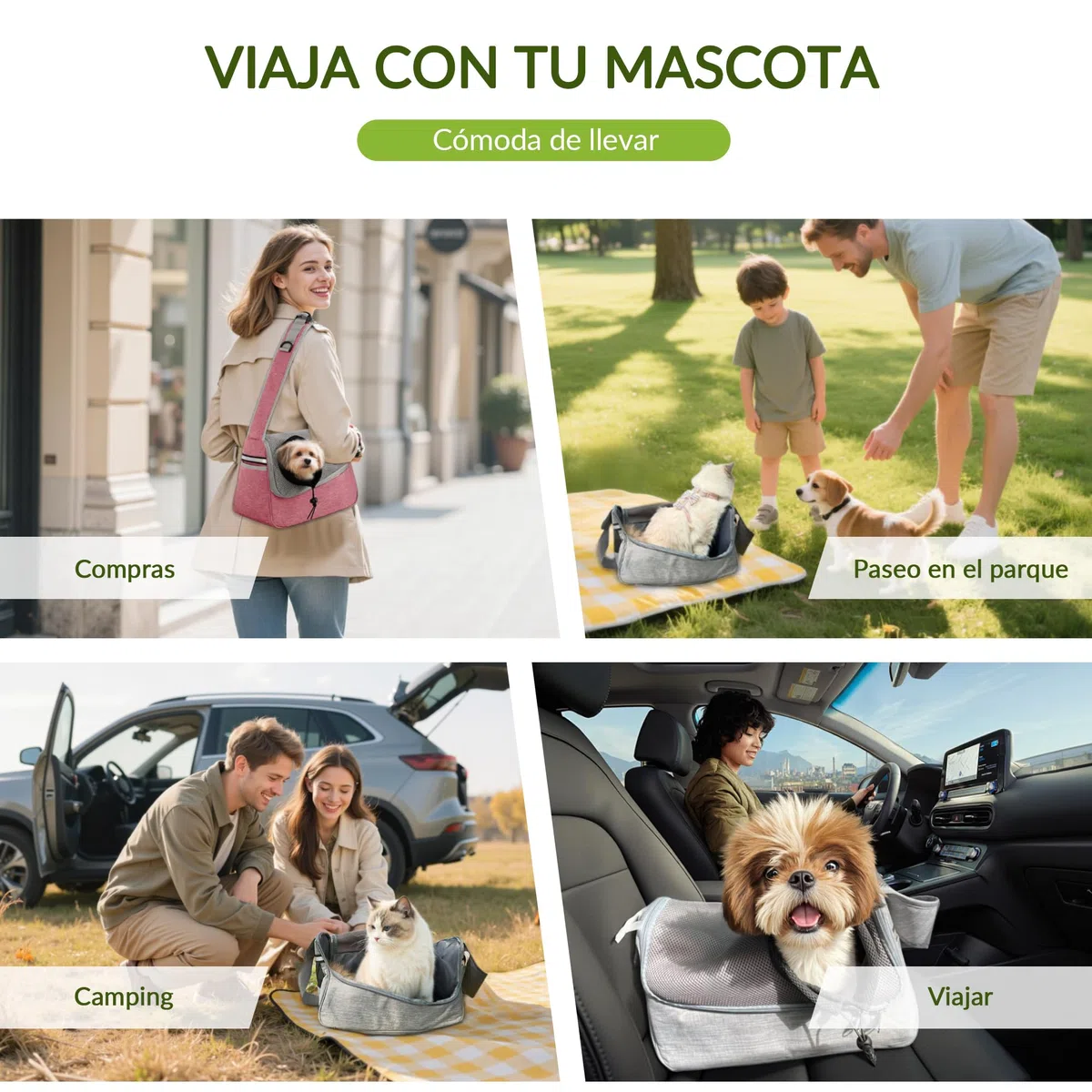 ALLSOPETS Bolsa Bandolera para Perros Pequeños y Gatos – Sling Transpirable para Cachorros con Correa Ajustable y Bolsillo Lateral, Transportín para Gatos de Viaje y Camping (Azul Cielo)