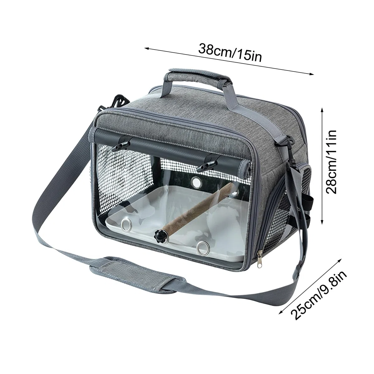 Transportín de Viaje para Aves,Mascotas Transpirable Portátil Impermeable Extraíble con Asa,Transporte para Animales de Peluche | para Viajes en Coche, Uso Diario, Oficina,