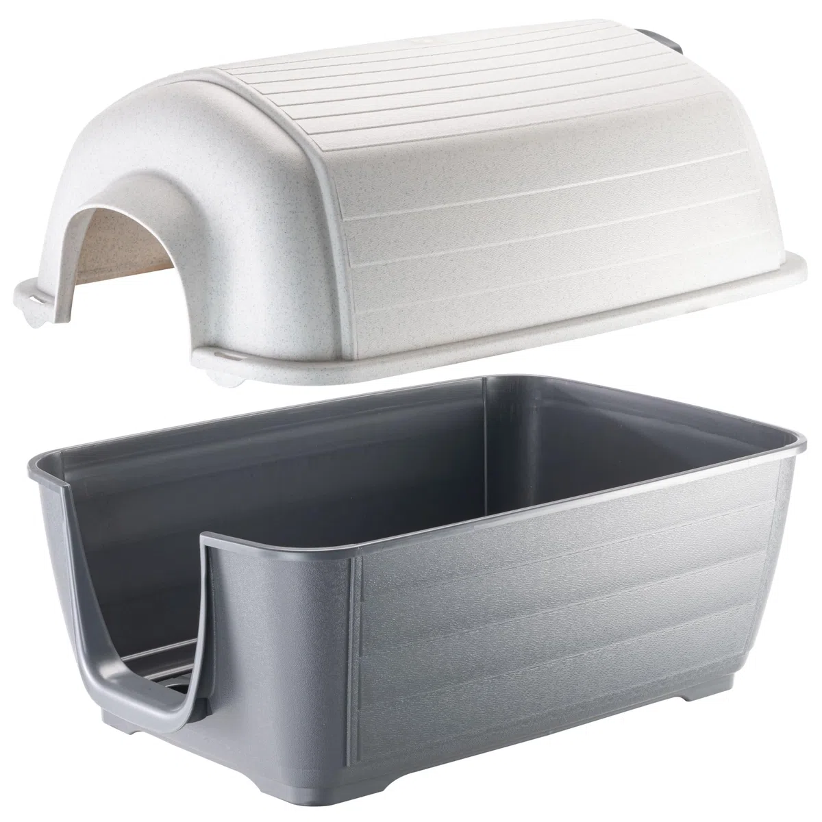 Ferplast Caseta de Exterior para Perros Kenny 01, Resina termoplástica Resistente a los Golpes y a los Rayos UV, Sistema de Drenaje de líquidos, Rejilla de ventilación, 50 x 78 x h 50 cm