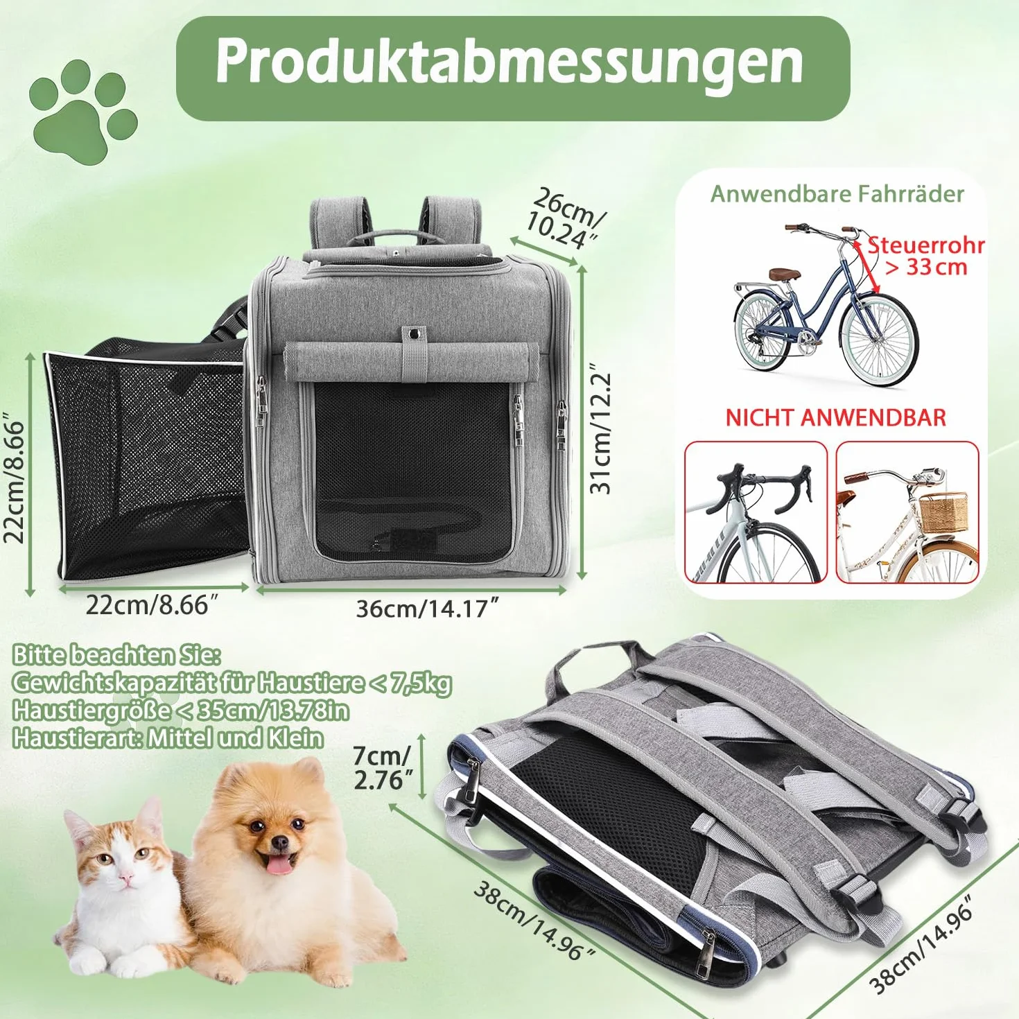 Portabicicletas para perros (escalables)
