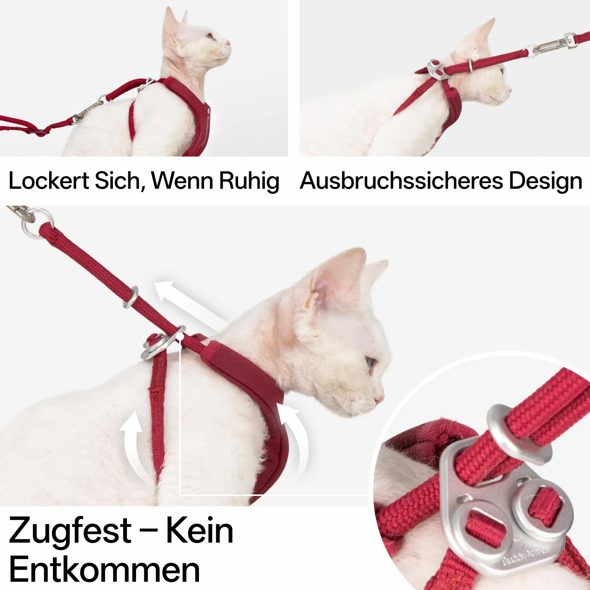 Arnés en forma de Y para gatos - Antiescapada - Ajustable - Antiasfixia - Acolchado - Cómodo - Arnés para gatos - Arnés para gatos de tamaño pequeño a grande (sin correa