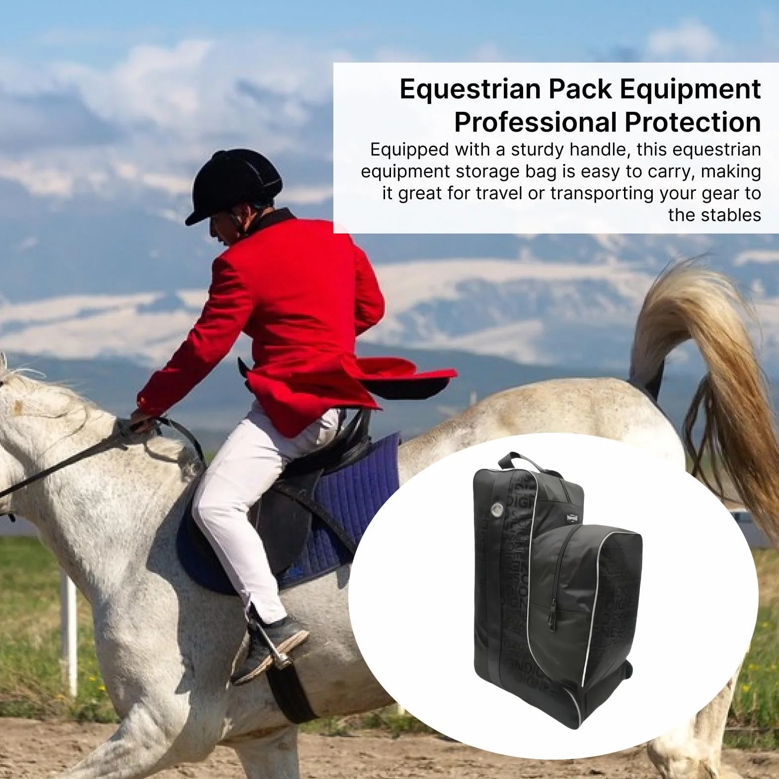 Milageto Bolsa para Botas, Bolsa para Botas de Casco Ecuestre, Almacenamiento de Accesorios de Versátil, Impermeable, Mochila Ecuestre