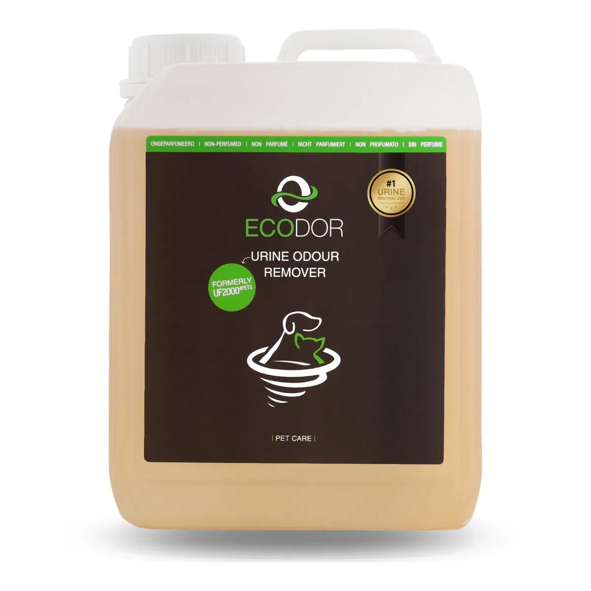 UF2000 Removedor de Olores de Orina 2500ml | Sin Perfume | Biodegradable | Basado en Enzimas Vegetales | Elimina eficazmente los olores de orina de Perros, Gatos y roedores.