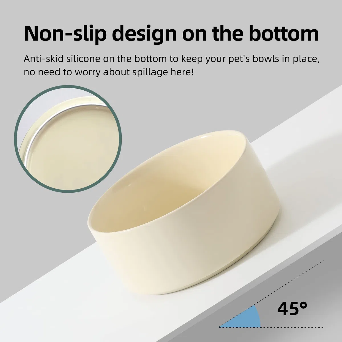 Havniva Juego de Cuencos Dobles elevados de cerámica de 5.1 Pulgadas con Soporte de Madera, Cuencos elevados para Alimentos y Agua para Perros de Raza de Juguete, Gatos, Gatitos, Platos para Perros