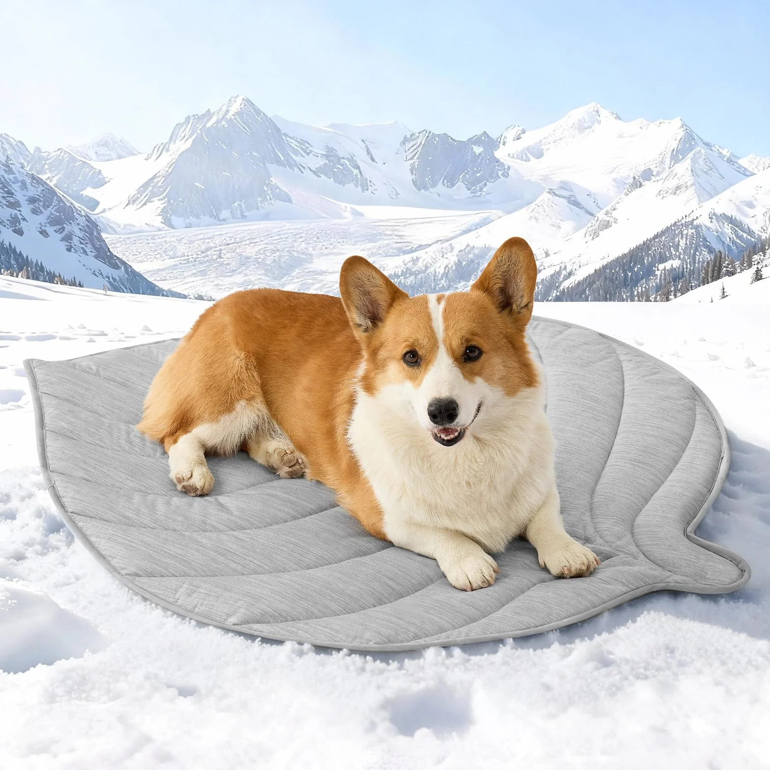 COZY KISS Alfombra Refrescante para Perros y Gatos Grandes 86x99cm – Q-MAX>0.4, Manta Refrescante de Verano, Cama para Perro en Verano, Suave y Lavable, Ideal para sofá, Cama o Coche, Gris