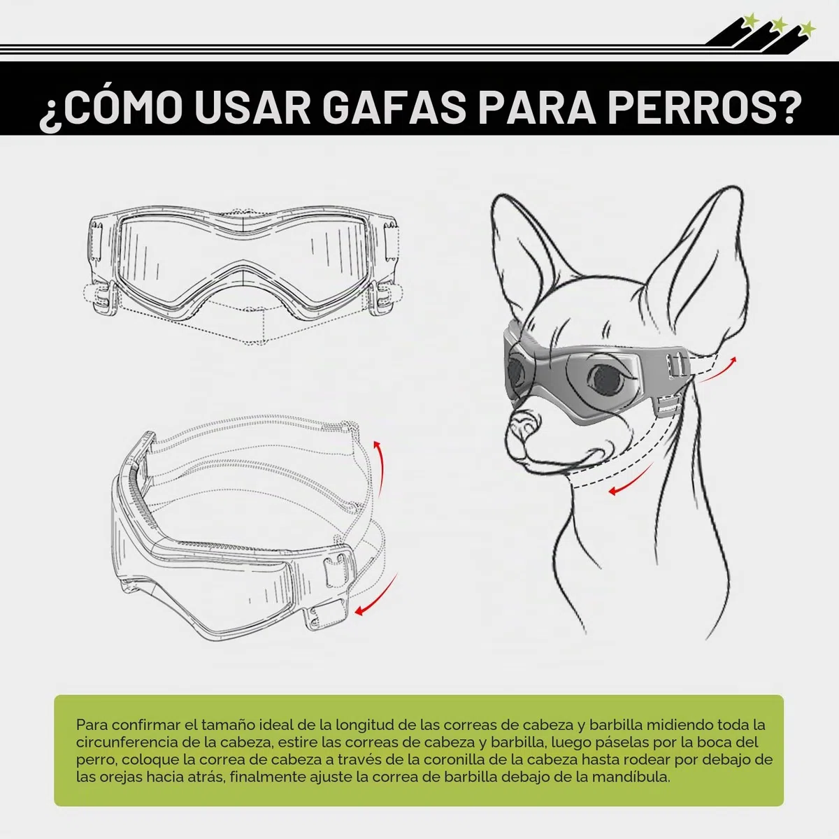 NAMSAN Gafas de sol antiUV para perros con casco para mascotas, a prueba de viento, protección ocular para perros pequeños, medianos y pequeños