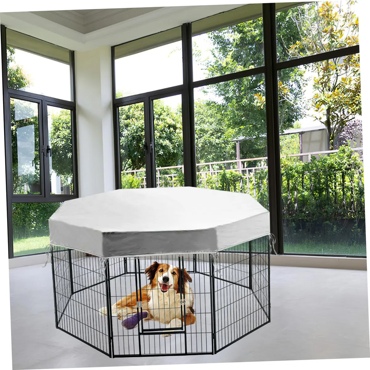 Cubierta para Jaula De Perro Protector Solar para Parque De Mascotas Sombra Interior y Exterior para Camping y Protección De Jaulas De Perro