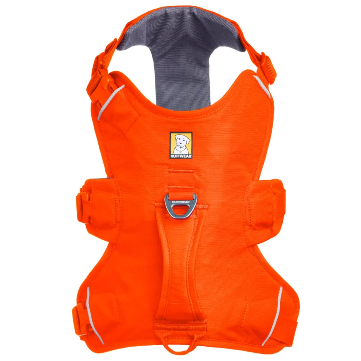 Ruffwear Web Master - Arnés para Perro, arnés Frontal en Y para Perro con asa y Hebilla Mejorada, Ajustable y Ligero para Paseos, antiescape, sin tirones, Transpirable y cómodo, Blaze Orange, L/XL